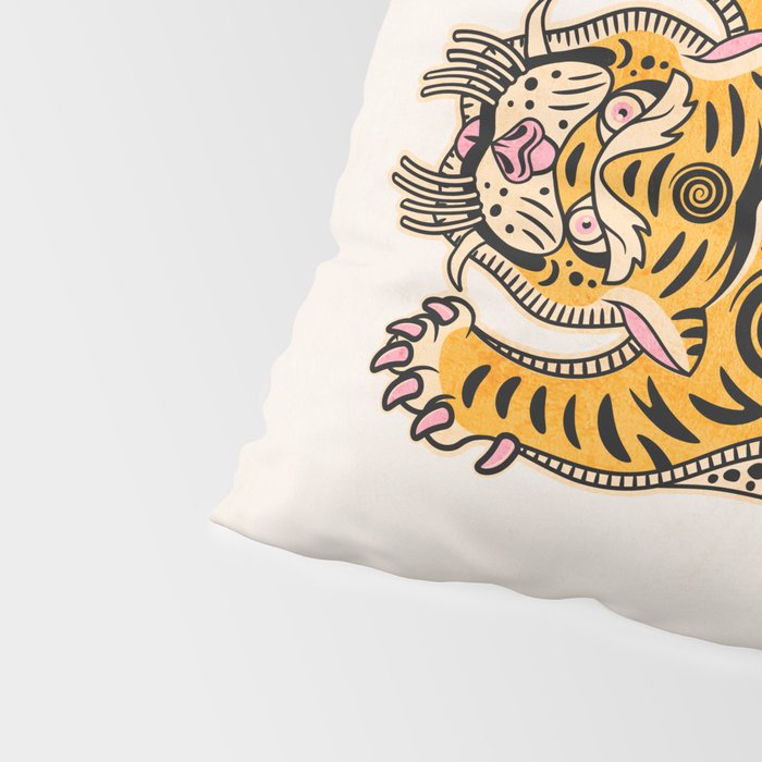 King Of The Jungle 01: Golden Tiger Edition Pillow Sham Gallery Image 4