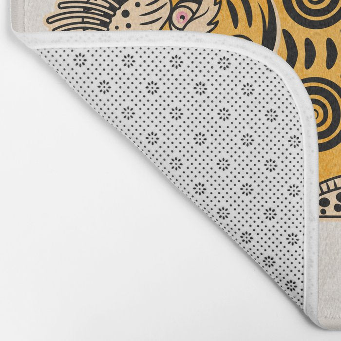 King Of The Jungle 01: Golden Tiger Edition Bath Mat Gallery Image 2