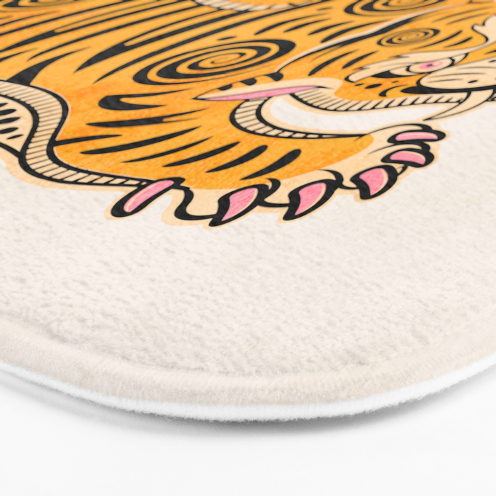 King Of The Jungle 01: Golden Tiger Edition Bath Mat Gallery Image 3