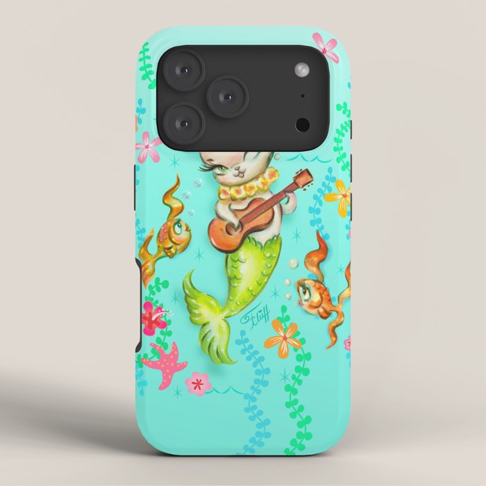 Mermaid Cat with Ukulele iPhone Case Gallery Image 3
