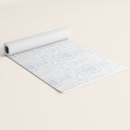 Boho Watercolor Geometric Pattern - Blue Yoga Mat Gallery Image 2