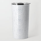 Boho Watercolor Geometric Pattern - Blue Travel Mug Gallery Image 1