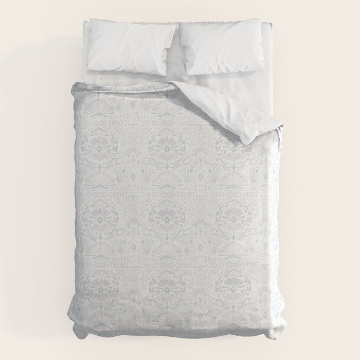 Boho Watercolor Geometric Pattern - Blue Duvet Cover Gallery Image 1