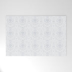 Boho Watercolor Geometric Pattern - Blue Welcome Mat Gallery Image 1