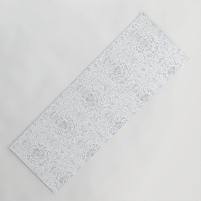 Boho Watercolor Geometric Pattern - Blue Yoga Mat Gallery Image 1