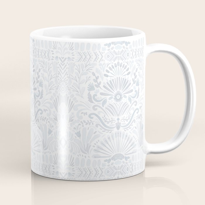 Boho Watercolor Geometric Pattern - Blue Coffee Mug Gallery Image 1