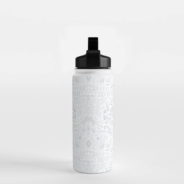 Boho Watercolor Geometric Pattern - Blue Water Bottle Gallery Image 2