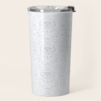 Boho Watercolor Geometric Pattern - Blue Travel Mug Gallery Image 2