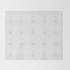 Boho Watercolor Geometric Pattern - Blue Throw Blanket Gallery Image 2