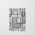Piet Composition - Mid-Century Modern Minimalist Geometric Abstract in Gray Wall Hanging Gallery Image 1