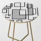 Piet Composition - Mid-Century Modern Minimalist Geometric Abstract in Gray Side Table Gallery Image 2