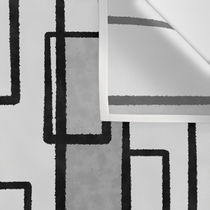 Piet Composition - Mid-Century Modern Minimalist Geometric Abstract in Gray Wall Tapestry Gallery Image 3