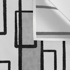 Piet Composition - Mid-Century Modern Minimalist Geometric Abstract in Gray Wall Tapestry Gallery Image 3