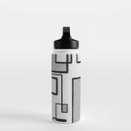 Piet Composition - Mid-Century Modern Minimalist Geometric Abstract in Gray Water Bottle Gallery Image 3