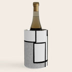 Piet Composition - Mid-Century Modern Minimalist Geometric Abstract in Gray Wine Chiller Gallery Image 1