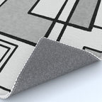 Piet Composition - Mid-Century Modern Minimalist Geometric Abstract in Gray Rug Gallery Image 4
