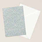 Ditsy Toile Floral - Aquamarine Stationery Card Gallery Image 2