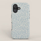 Ditsy Toile Floral - Aquamarine iPhone Case Gallery Image 1