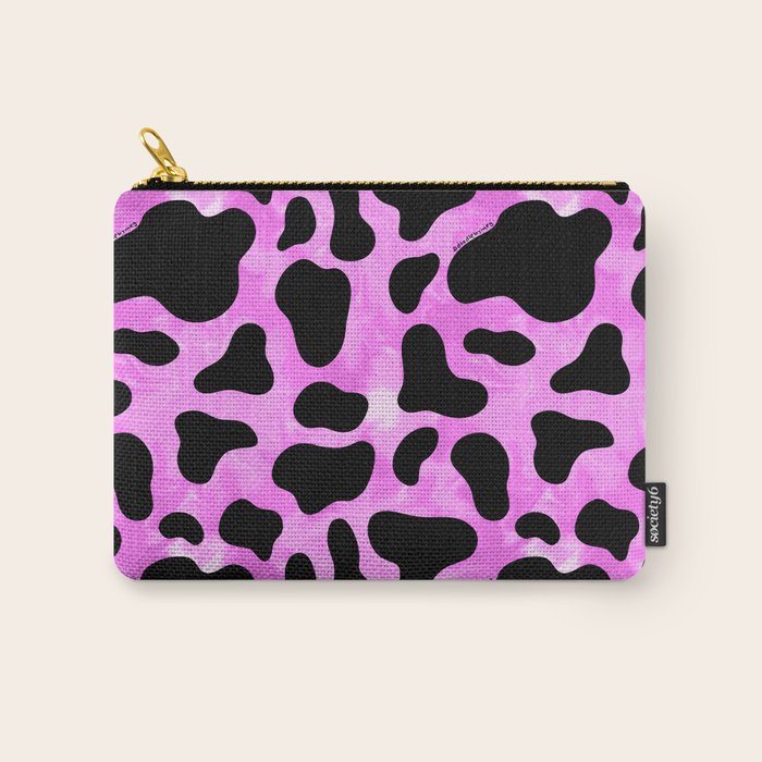 Purple Cow Print Carry All Pouch Gallery Image 1