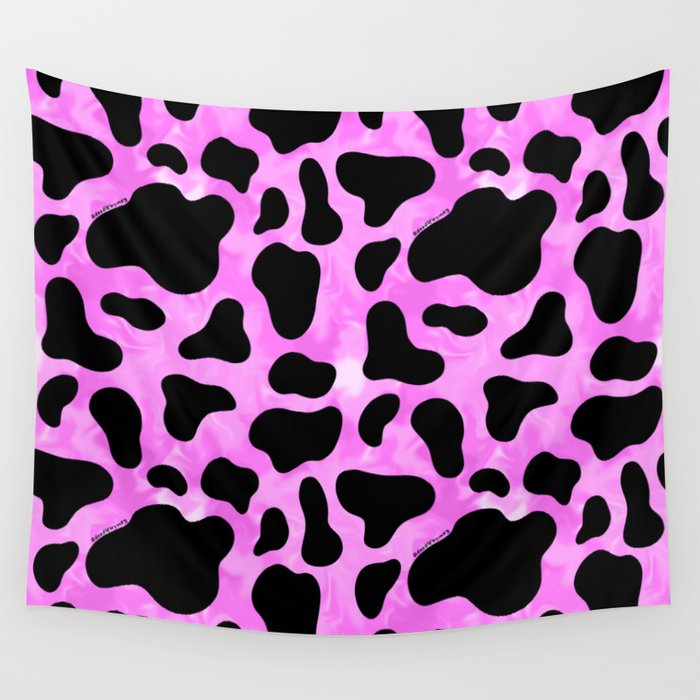 Purple Cow Print Wall Tapestry Gallery Image 1