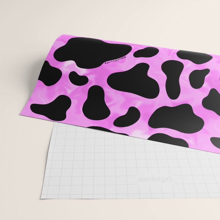 Purple Cow Print Wrapping Paper Gallery Image 2