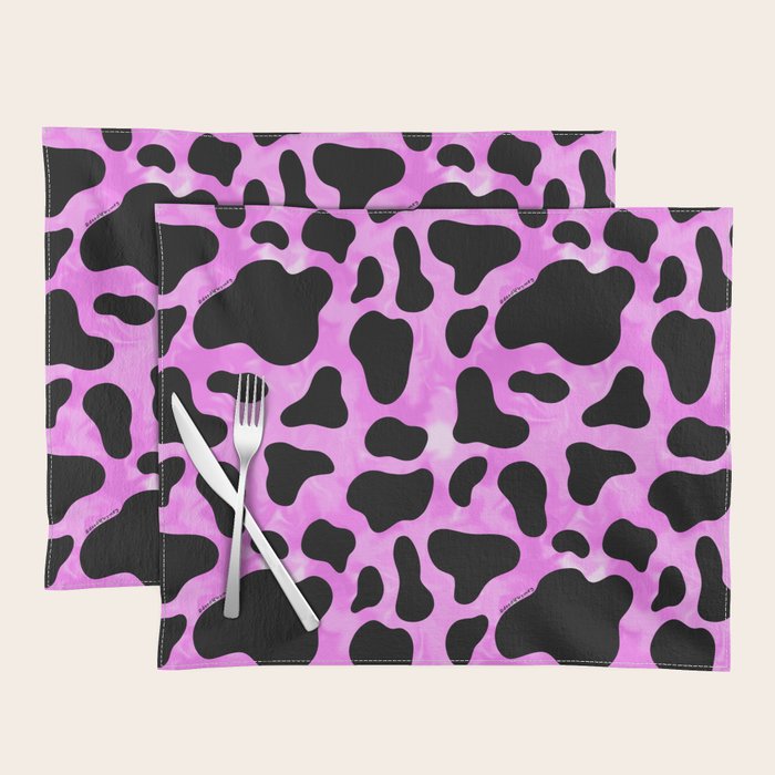 Purple Cow Print Placemat Gallery Image 1