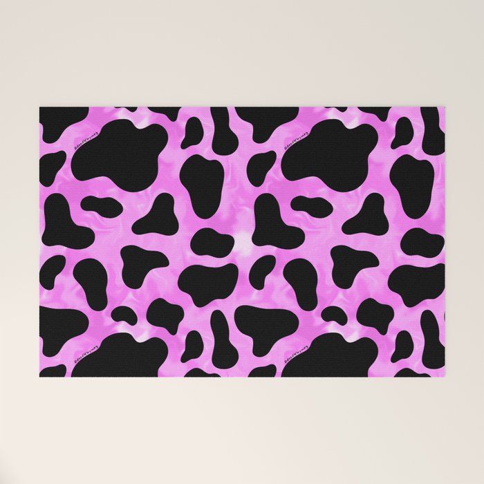 Purple Cow Print Welcome Mat Gallery Image 1