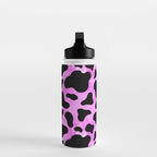 Purple Cow Print Water Bottle Gallery Image 3