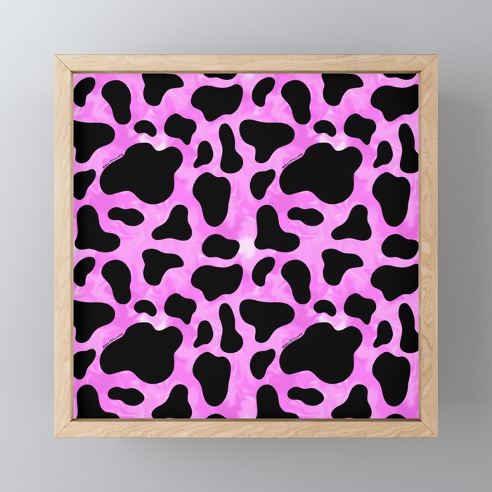 Purple Cow Print Mini Art Print Gallery Image 1