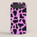 Purple Cow Print iPhone Case Gallery Image 2