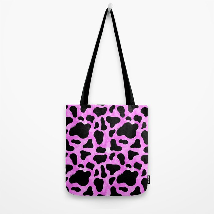 Purple Cow Print Tote Bag Gallery Image 2