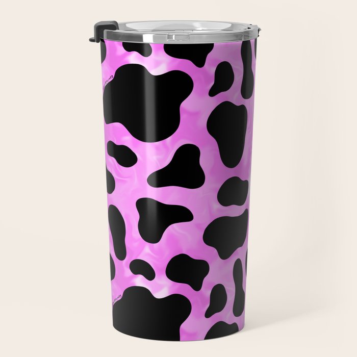 Purple Cow Print Travel Mug Gallery Image 3