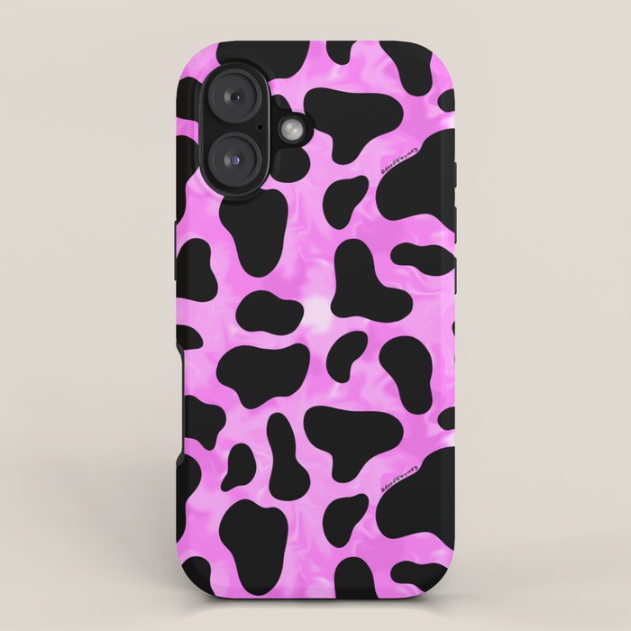 Purple Cow Print iPhone Case Gallery Image 1