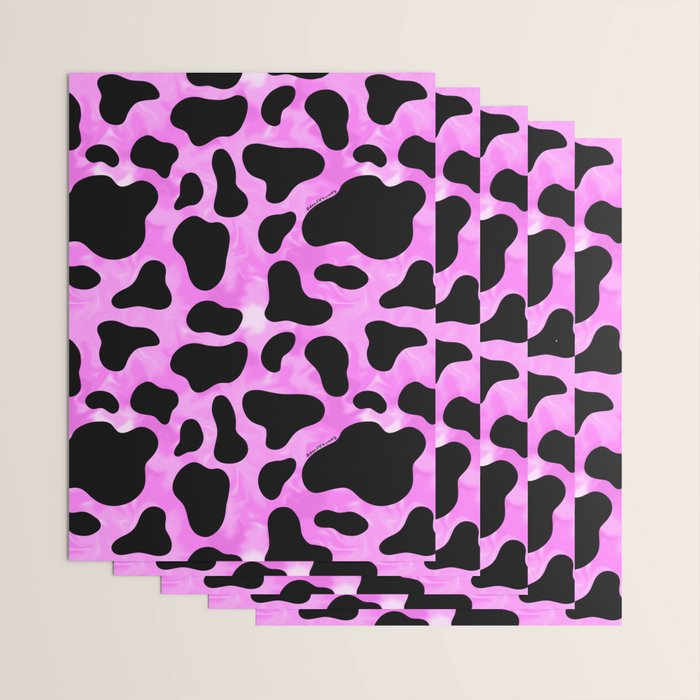 Purple Cow Print Wrapping Paper Gallery Image 3