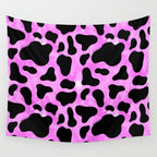 Purple Cow Print Wall Tapestry Gallery Image 4