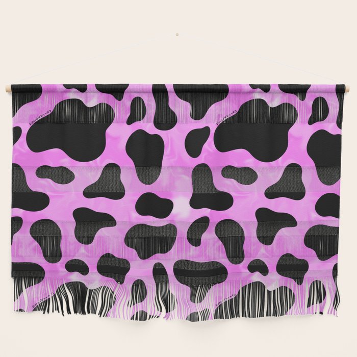 Purple Cow Print Wall Hanging Gallery Image 1