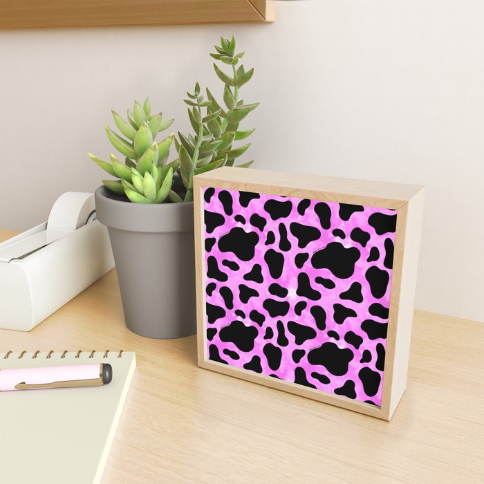 Purple Cow Print Mini Art Print Gallery Image 2