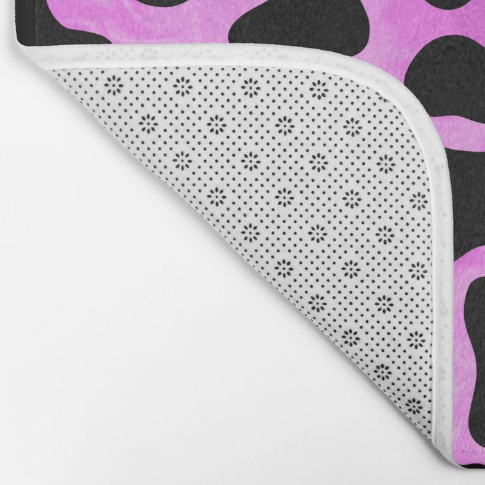 Purple Cow Print Bath Mat Gallery Image 2