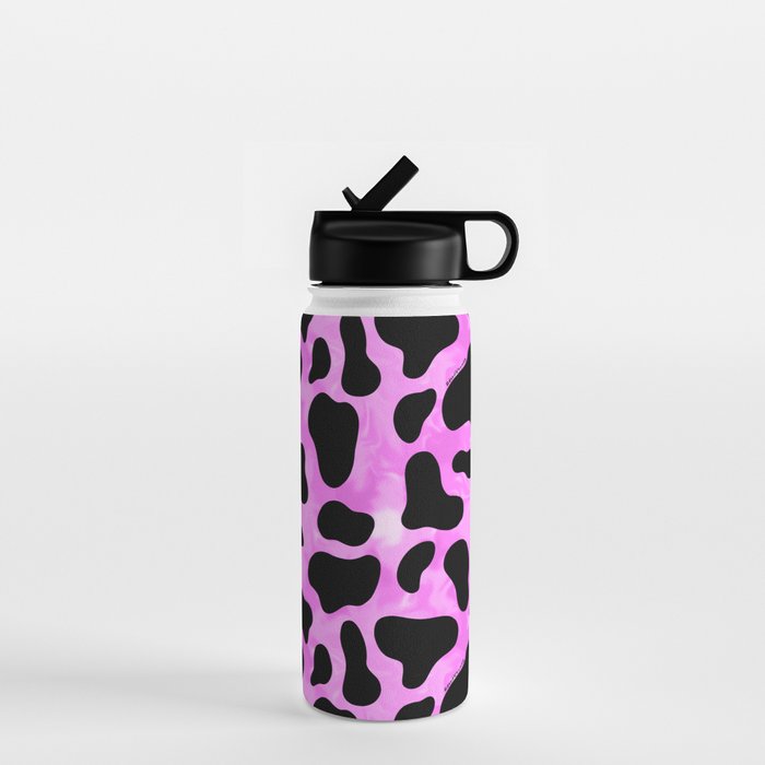 Purple Cow Print Water Bottle Gallery Image 1