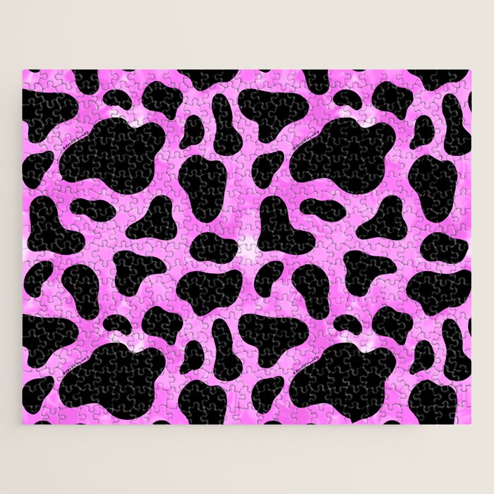 Purple Cow Print Jigsaw Puzzle Gallery Image 1
