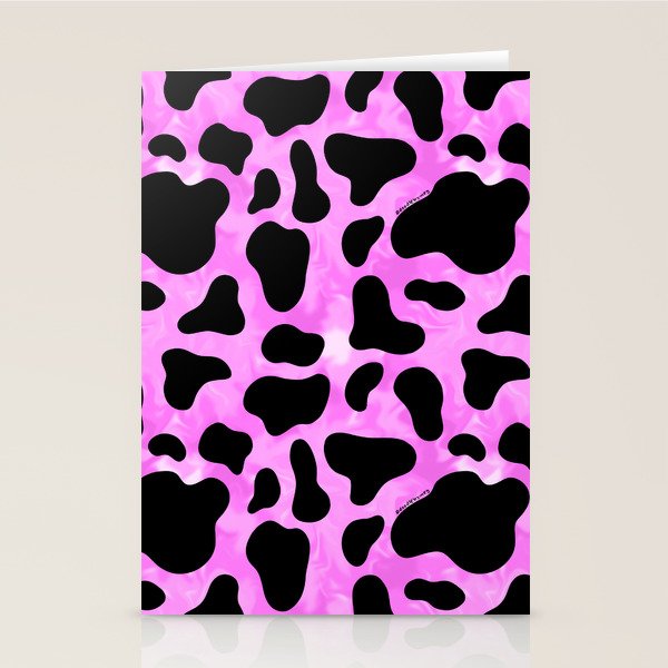 Purple Cow Print Stationery Card Gallery Image 1