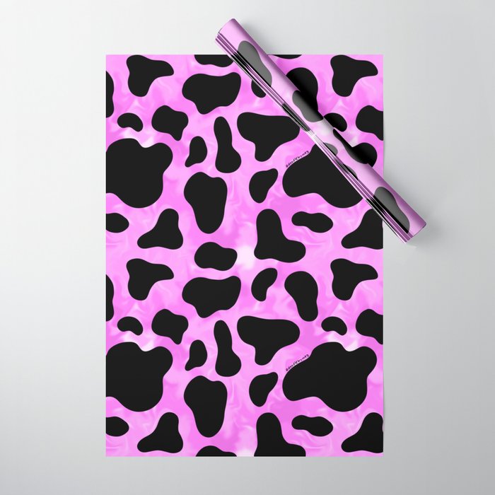 Purple Cow Print Wrapping Paper Gallery Image 1