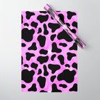 Purple Cow Print Wrapping Paper Gallery Image 1