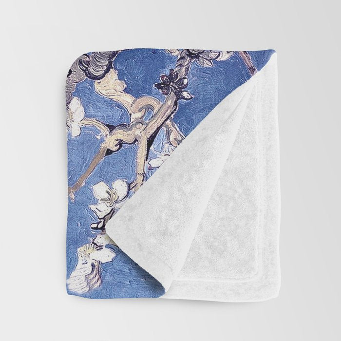 Vincent Van Gogh Almond BlossomS Blue Throw Blanket Gallery Image 3