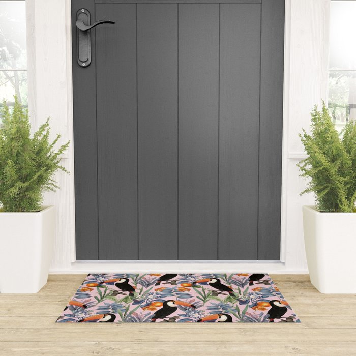 Tucan Garden #pattern #illustration Welcome Mat Gallery Image 3