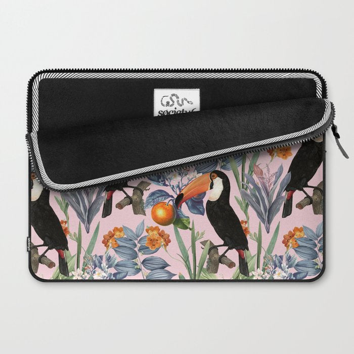 Tucan Garden #pattern #illustration Laptop Sleeve Gallery Image 2