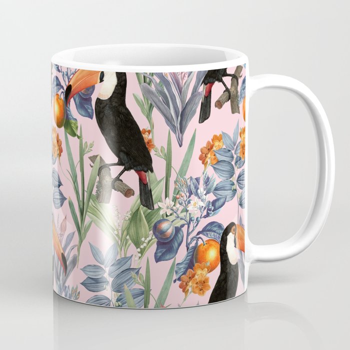 Tucan Garden #pattern #illustration Coffee Mug Gallery Image 1