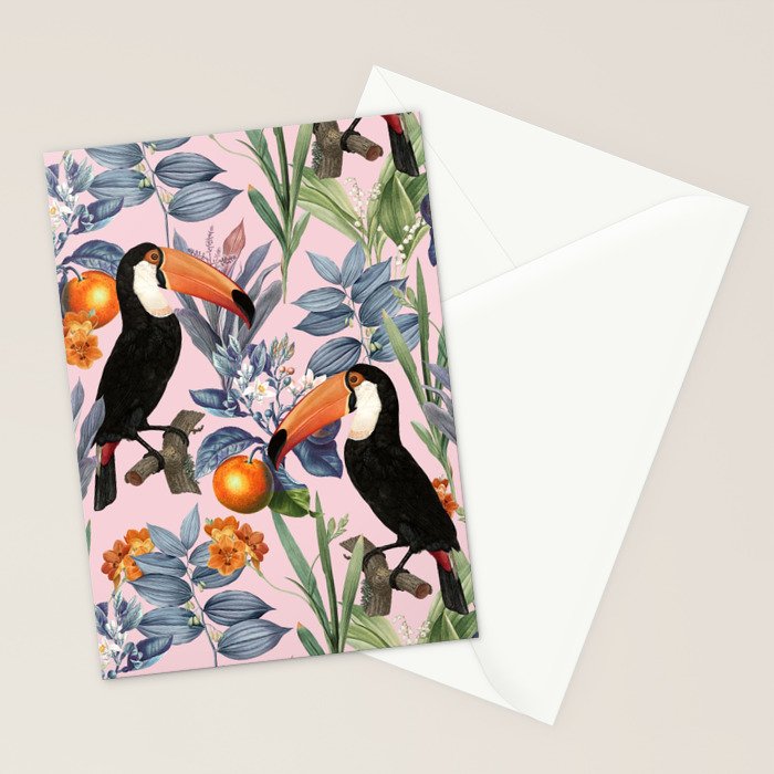 Tucan Garden #pattern #illustration Stationery Card Gallery Image 2