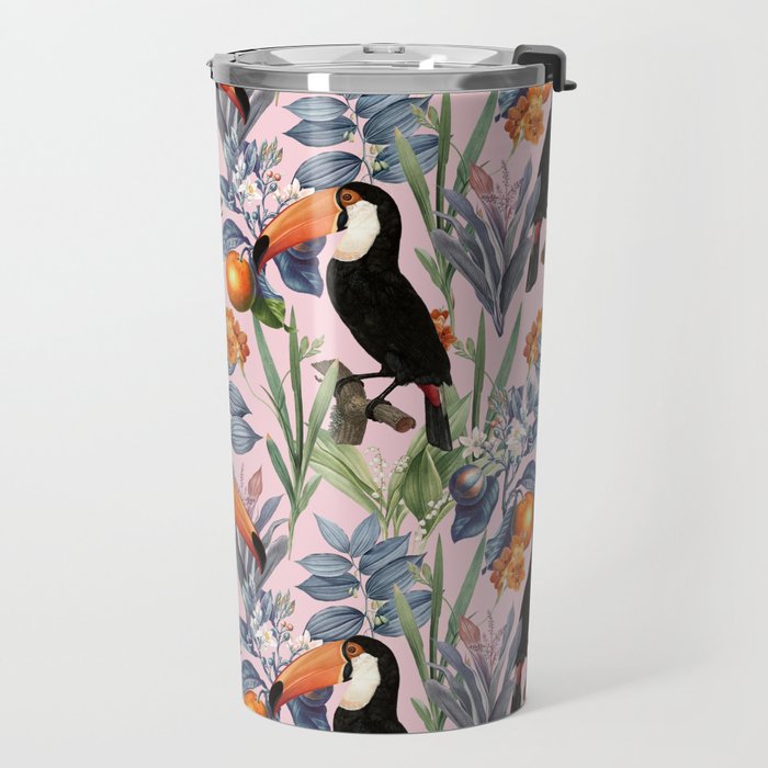 Tucan Garden #pattern #illustration Travel Mug Gallery Image 2