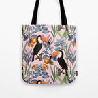 Tucan Garden #pattern #illustration Tote Bag Gallery Image 1